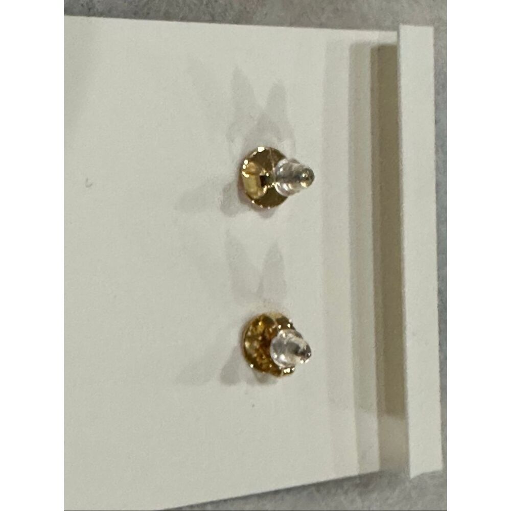 Tory Burch NEW earrings - Kira Enamel Circle-Stud Earrings - Gold Zebra - Picture 9 of 12